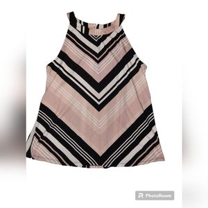 ADRIANNA PAPELL Sleeveless Dress Shirt Blouse Large